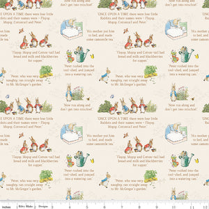 The Tale Of Peter Rabbit Text Cream