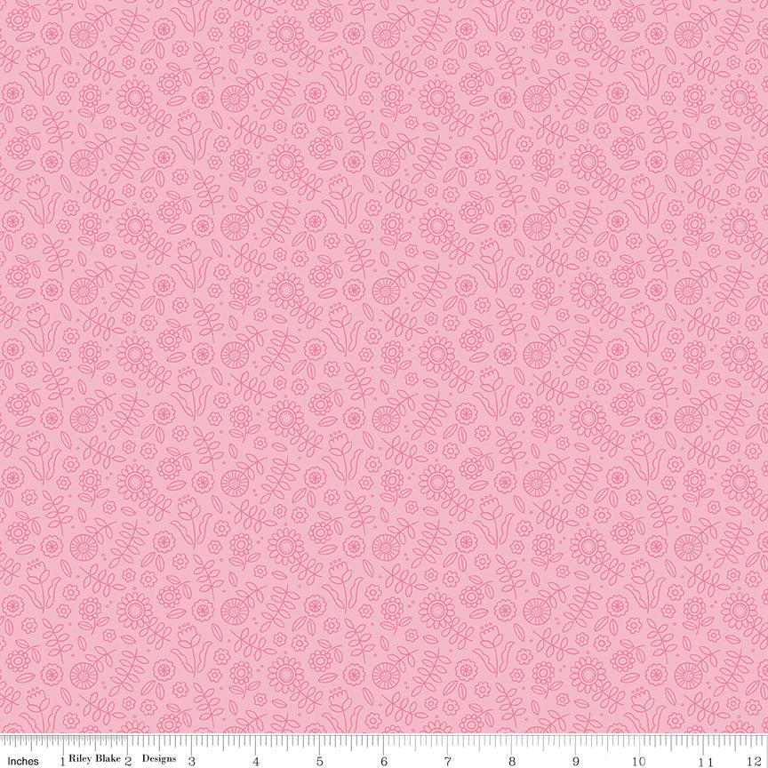 Little Darlin Tonal Floral Pink