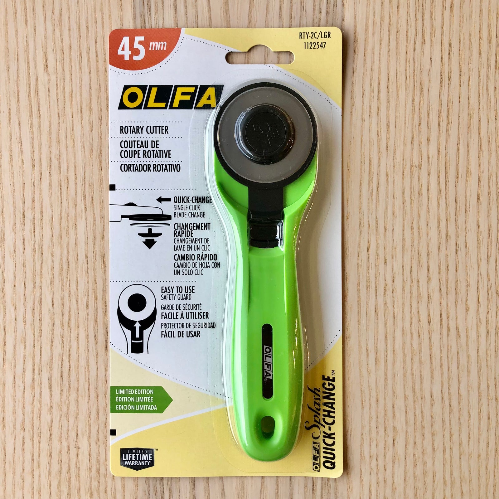 Olfa Splash 45mm Rotary Cutter in Green