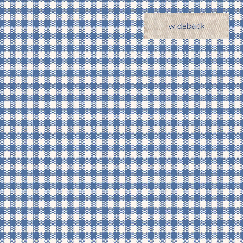 Tilda Gingham Blue Wideback