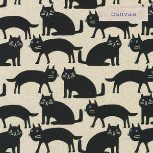 Sevenberry Cotton Flax Black Cats