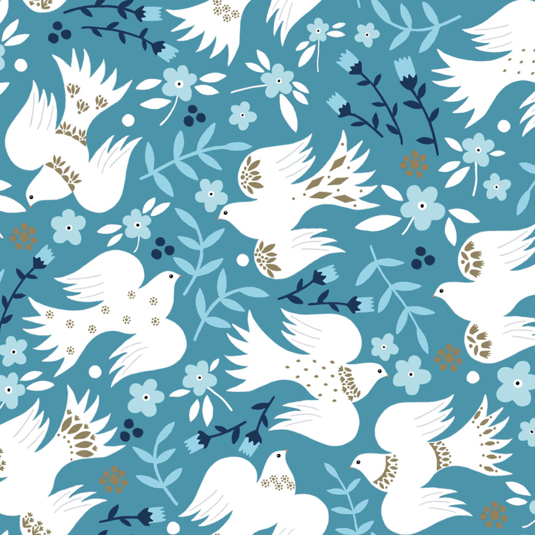 Starlit Hollow Winter Doves