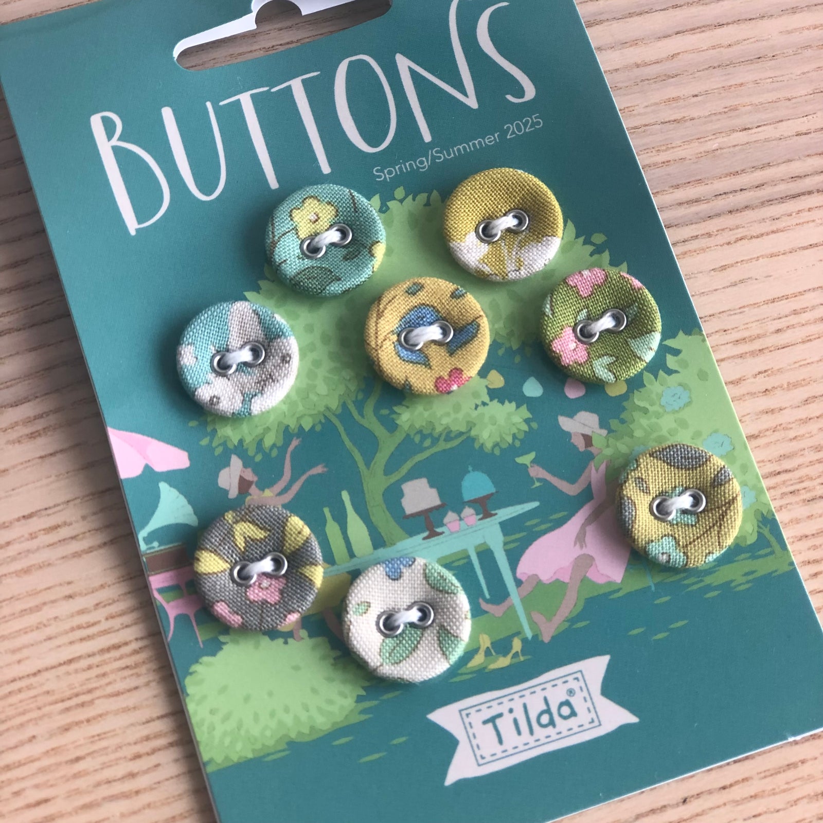 Tilda Sunday Brunch Buttons Teal