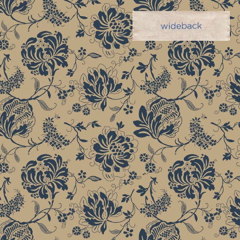 Block Print Beige Wideback