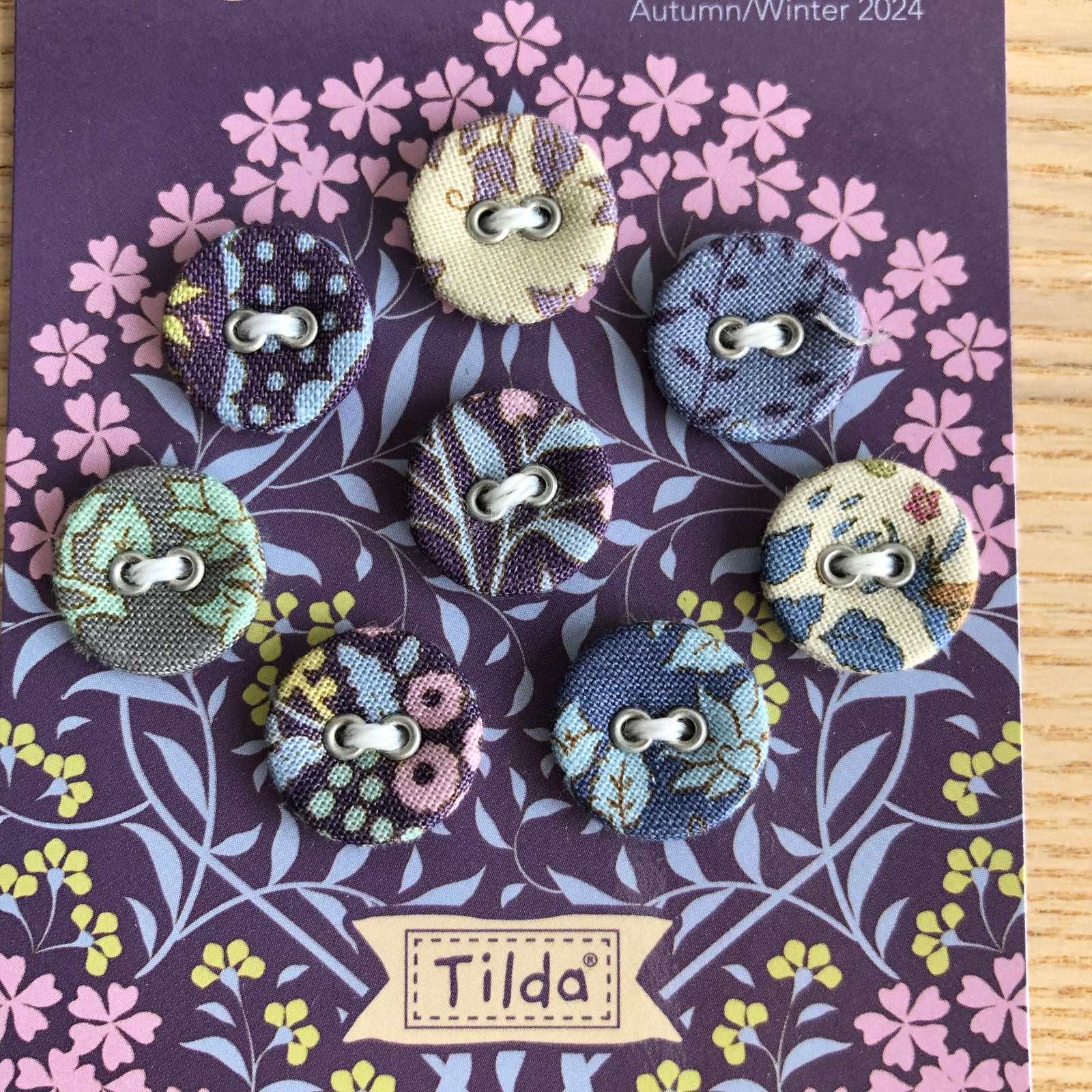 Tilda Sanctuary Buttons Eggplant