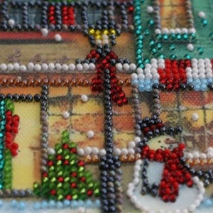 Beaded Embroidery Kit Holiday Town