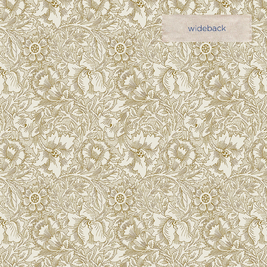 William Morris Pure Poppy Pearwood Wideback