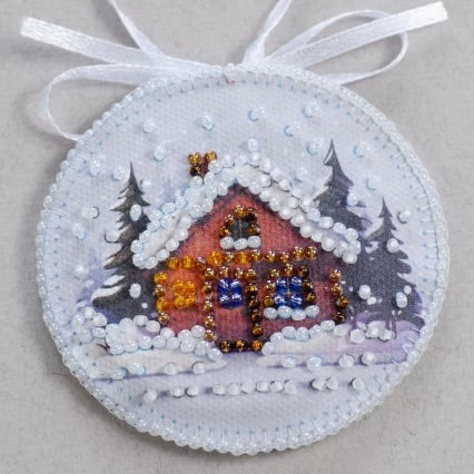 Beaded Embroidery Kit Winter Wonderland Ornaments