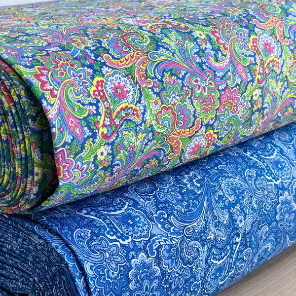 April's Garden Khanti Paisley Multi Wideback - country clothesline