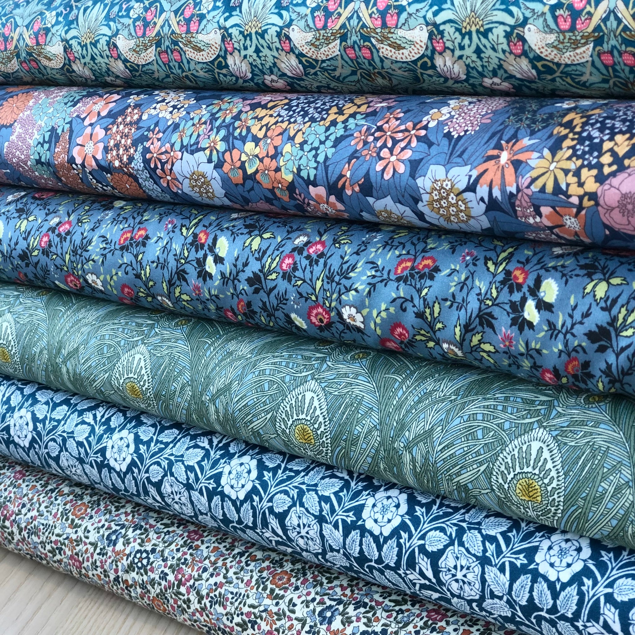 Liberty Tana Lawn Mina Blue - country clothesline
