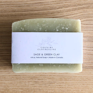 Country Clothesline Natural Soap - Sage & Green Clay