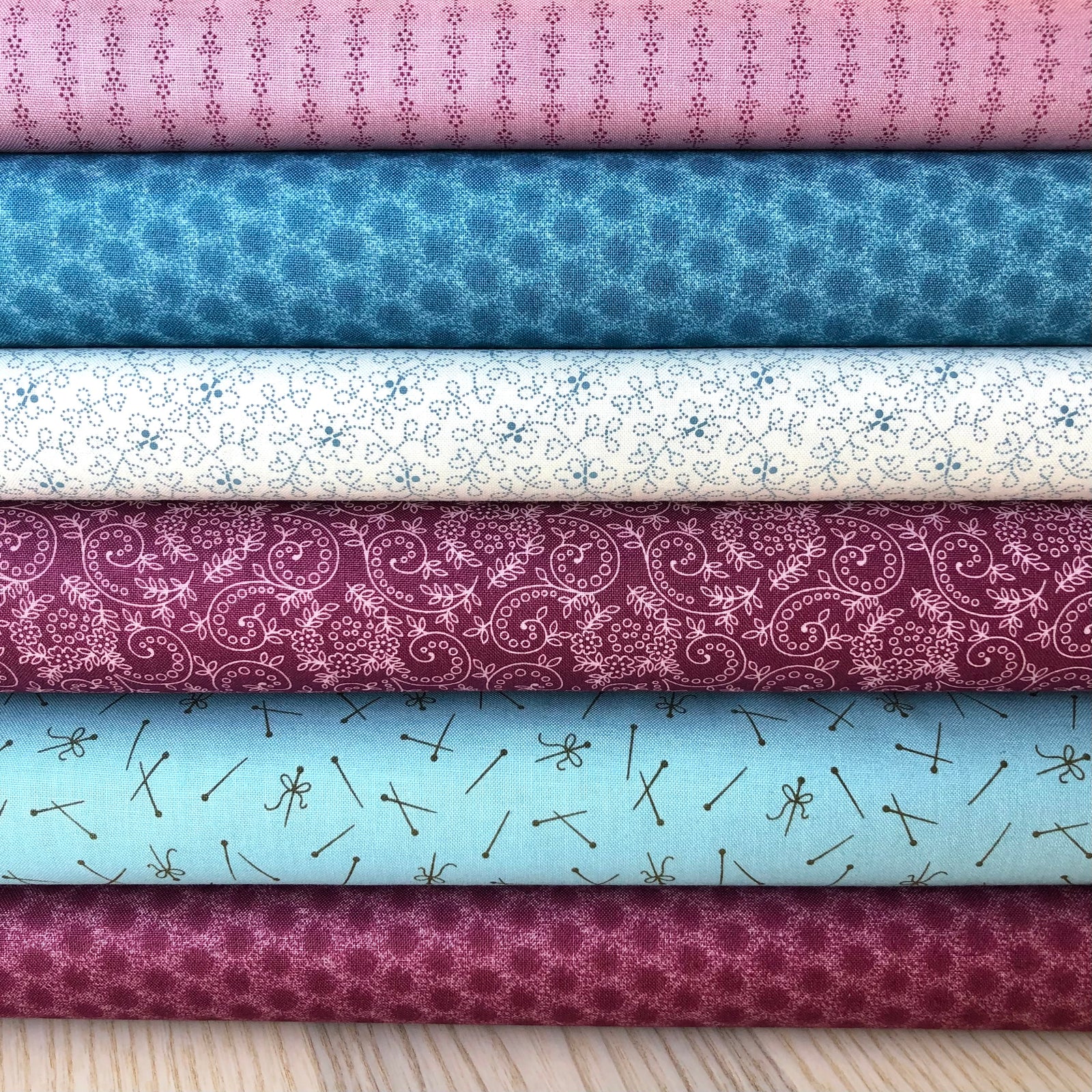 Sewing Basket Seagrass Ruby