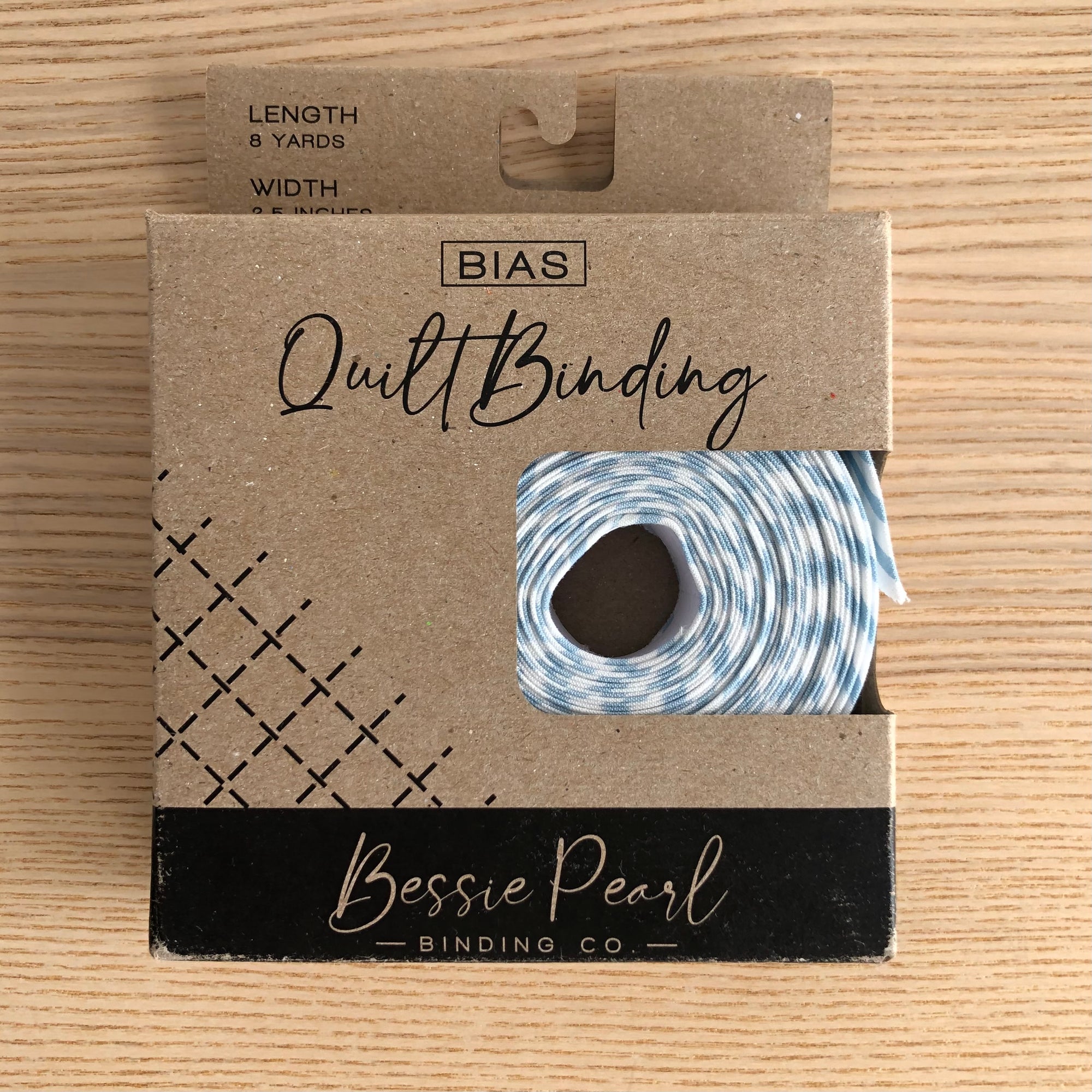 Bias Quilt Binding - 8 yd pack Blue Dress Stripe