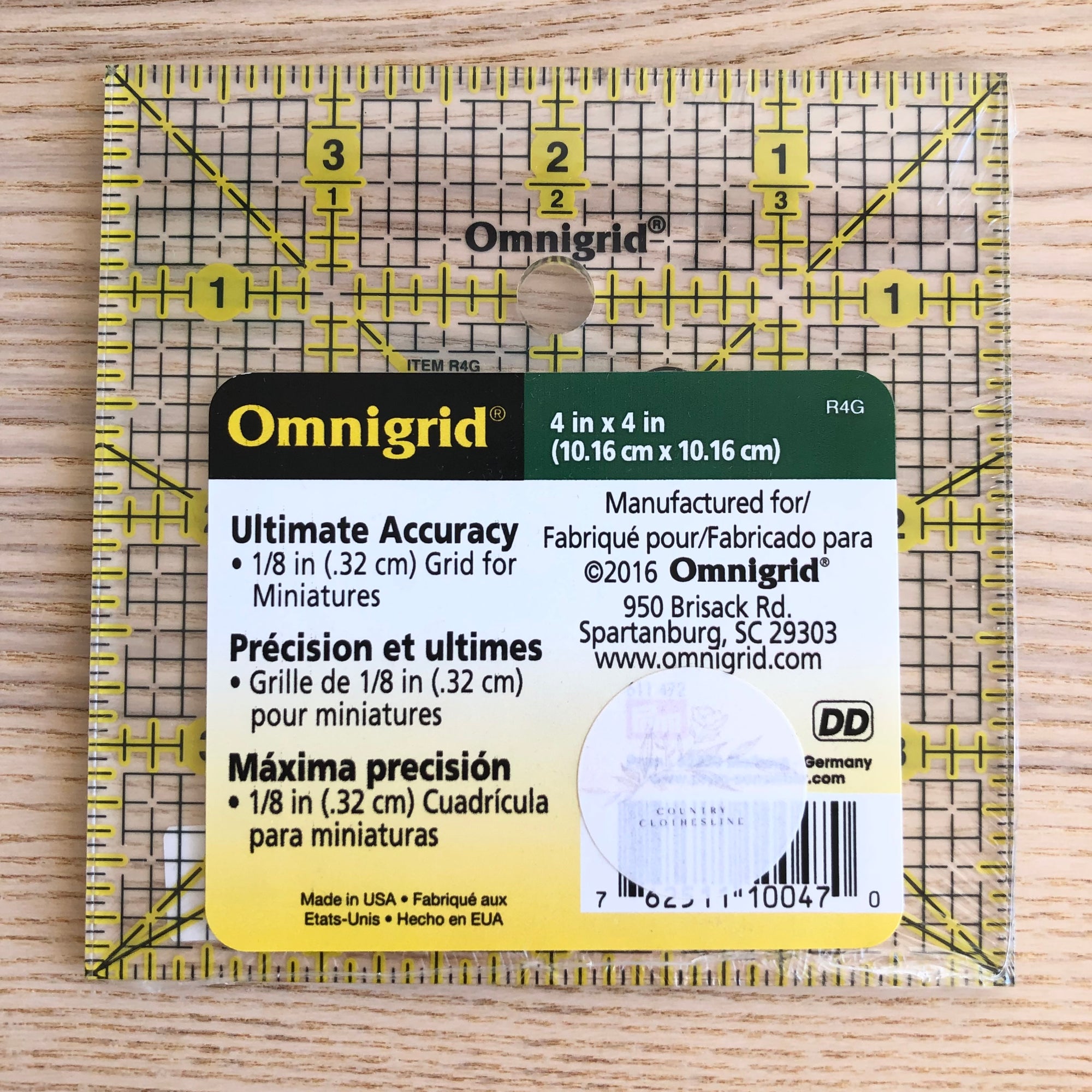 4" x 4" Omnigrid Ruler