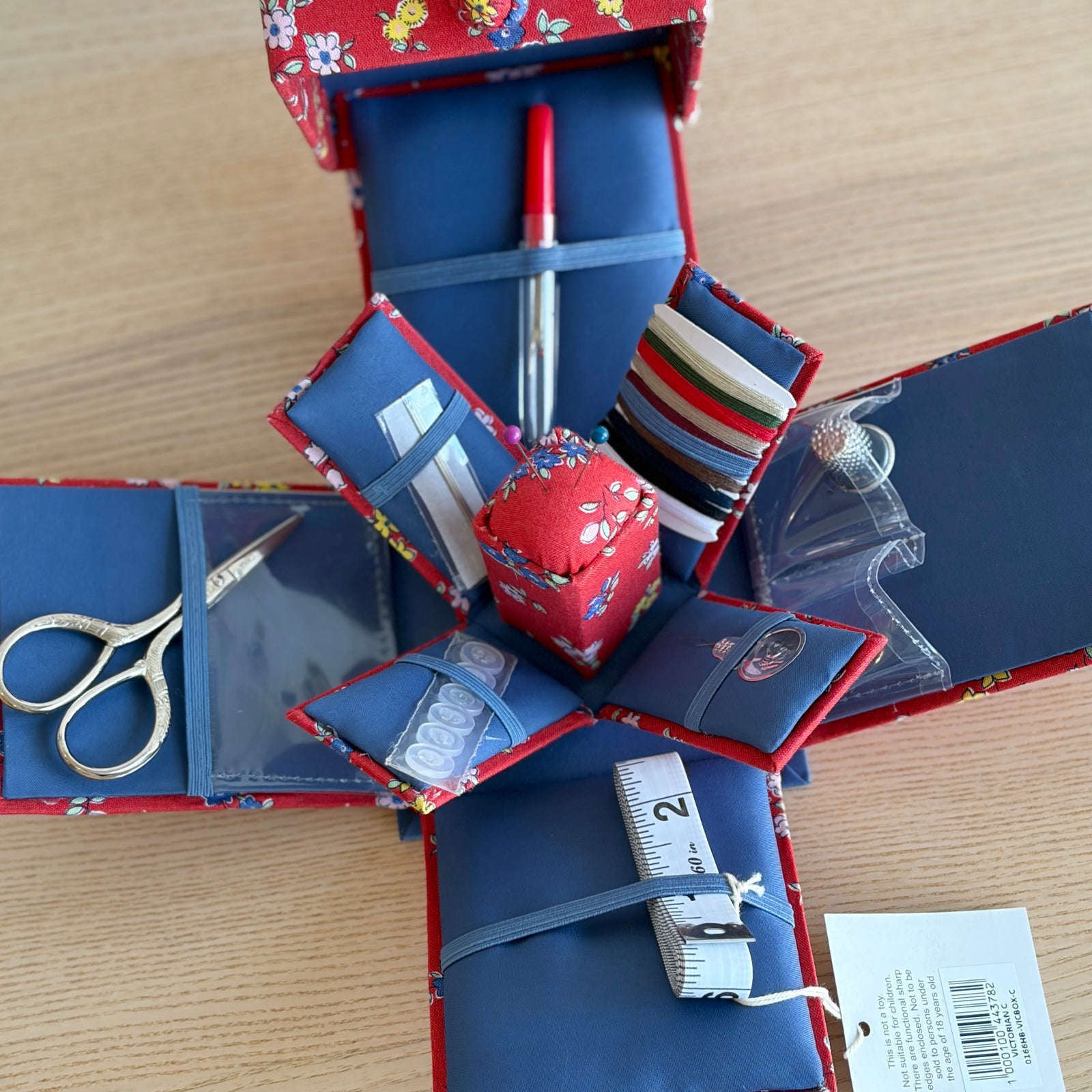 Liberty Fabric Victorian Sewing Box Edith