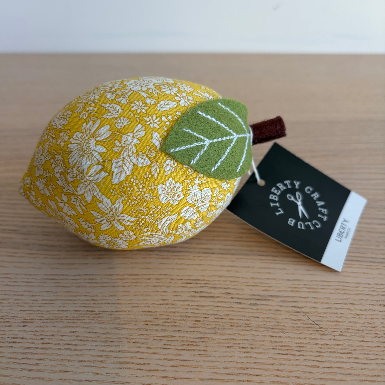 Liberty Pincushion Lemon Sunshine Yellow