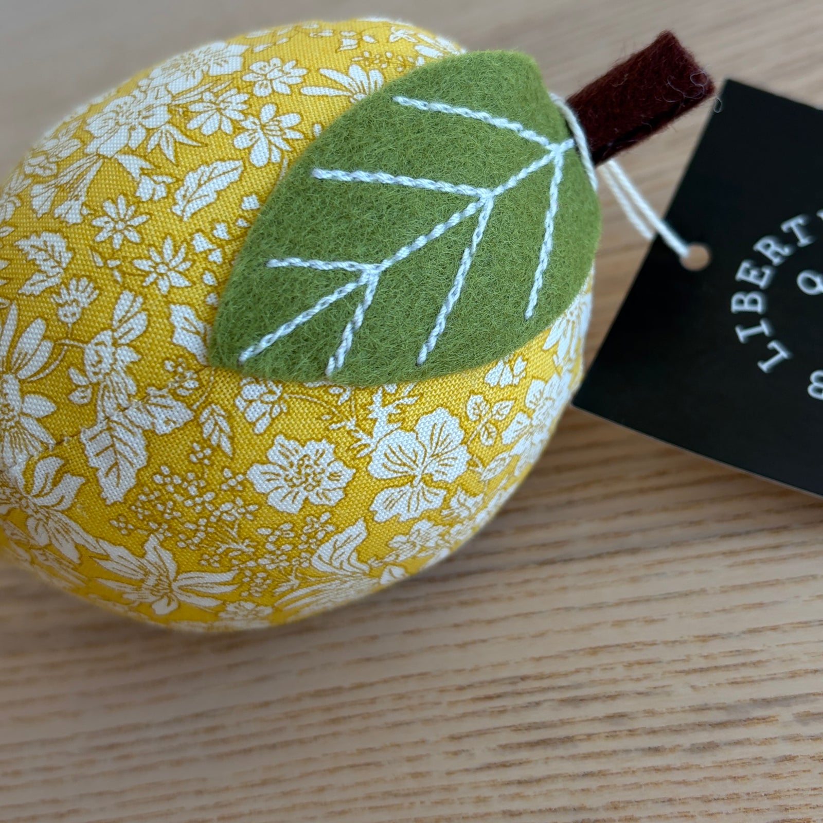 Liberty Pincushion Lemon Sunshine Yellow