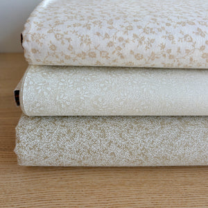 Little Ferns White on Taupe