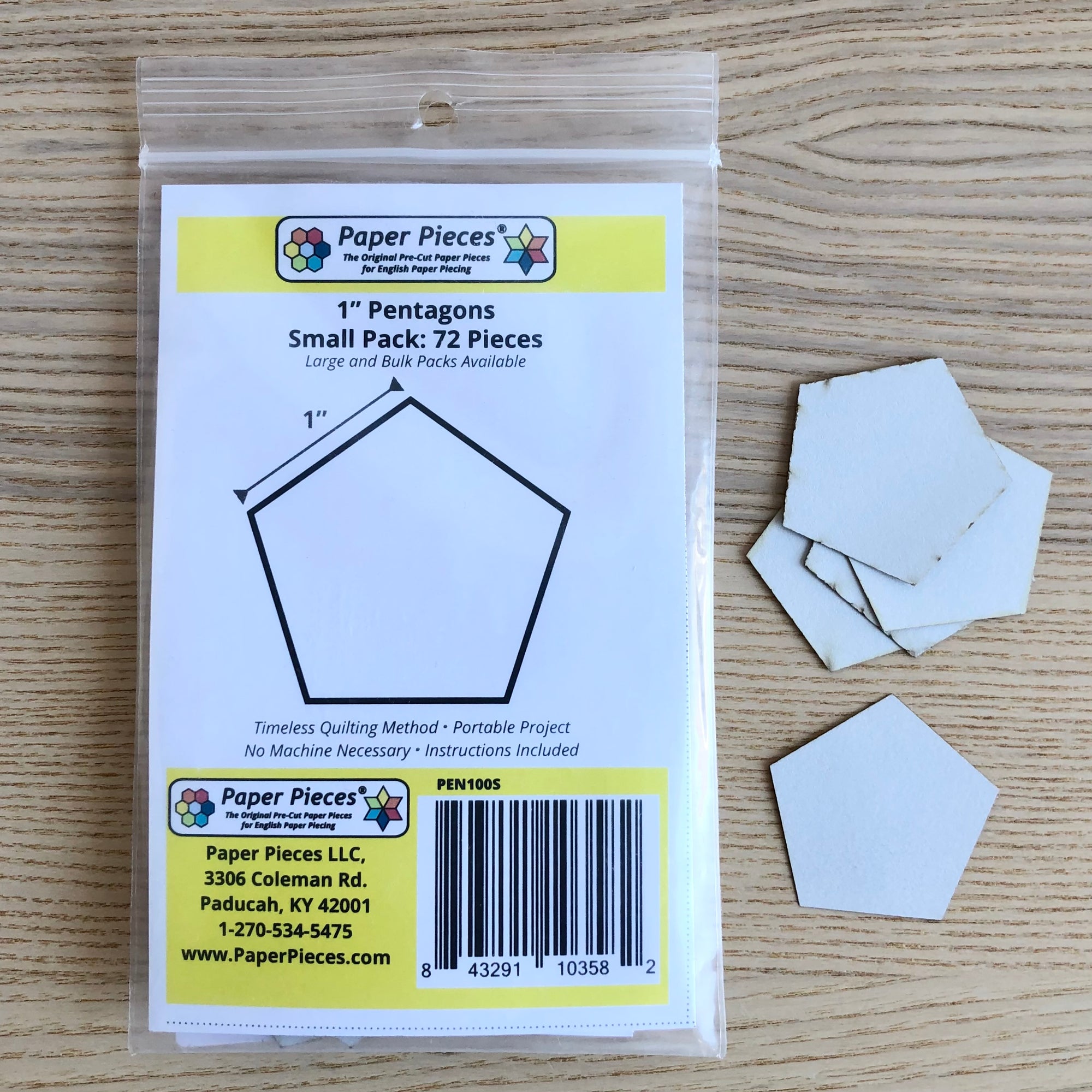 1" Paper Piecing Pentagon Templates