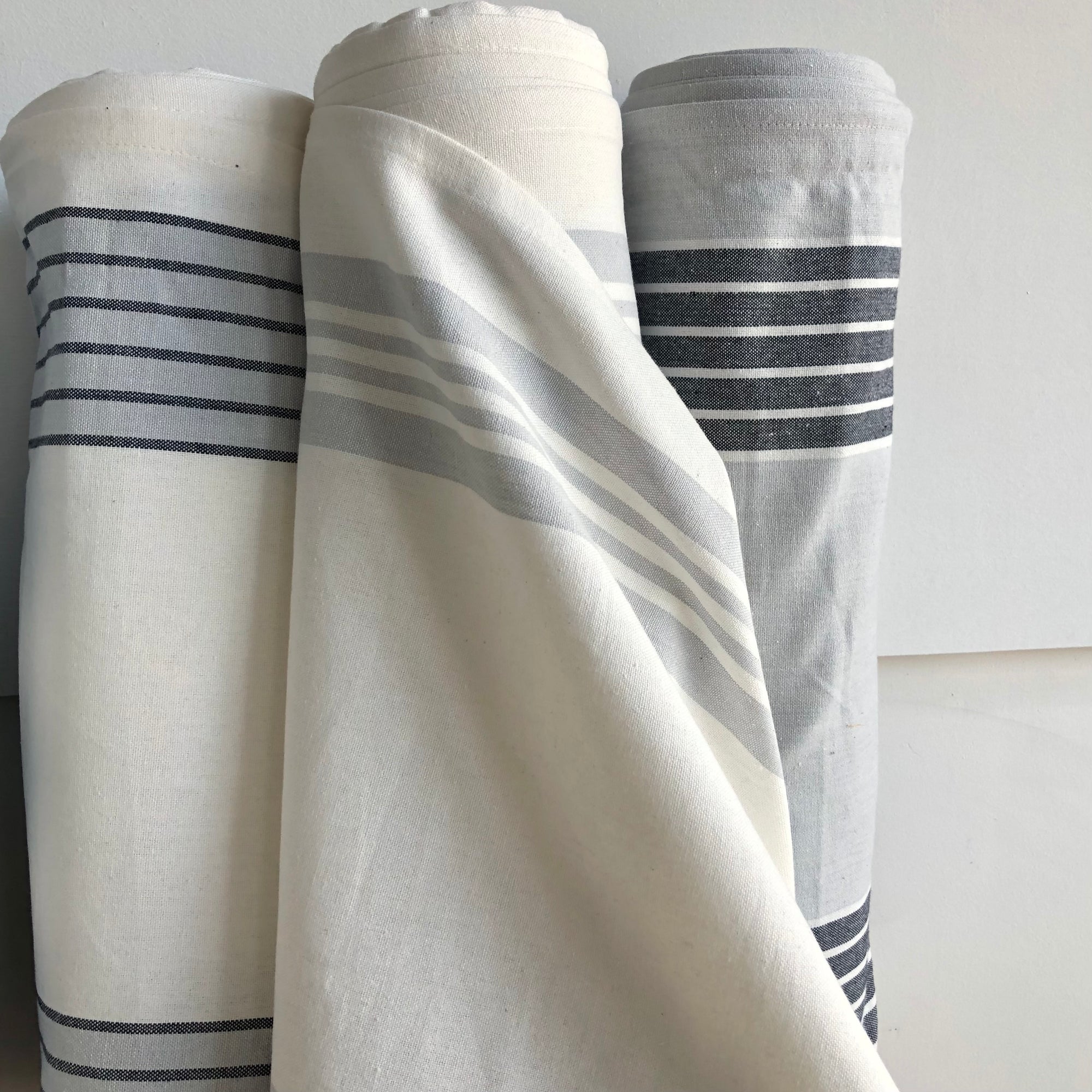 Moda Toweling Medium Grey Stripe