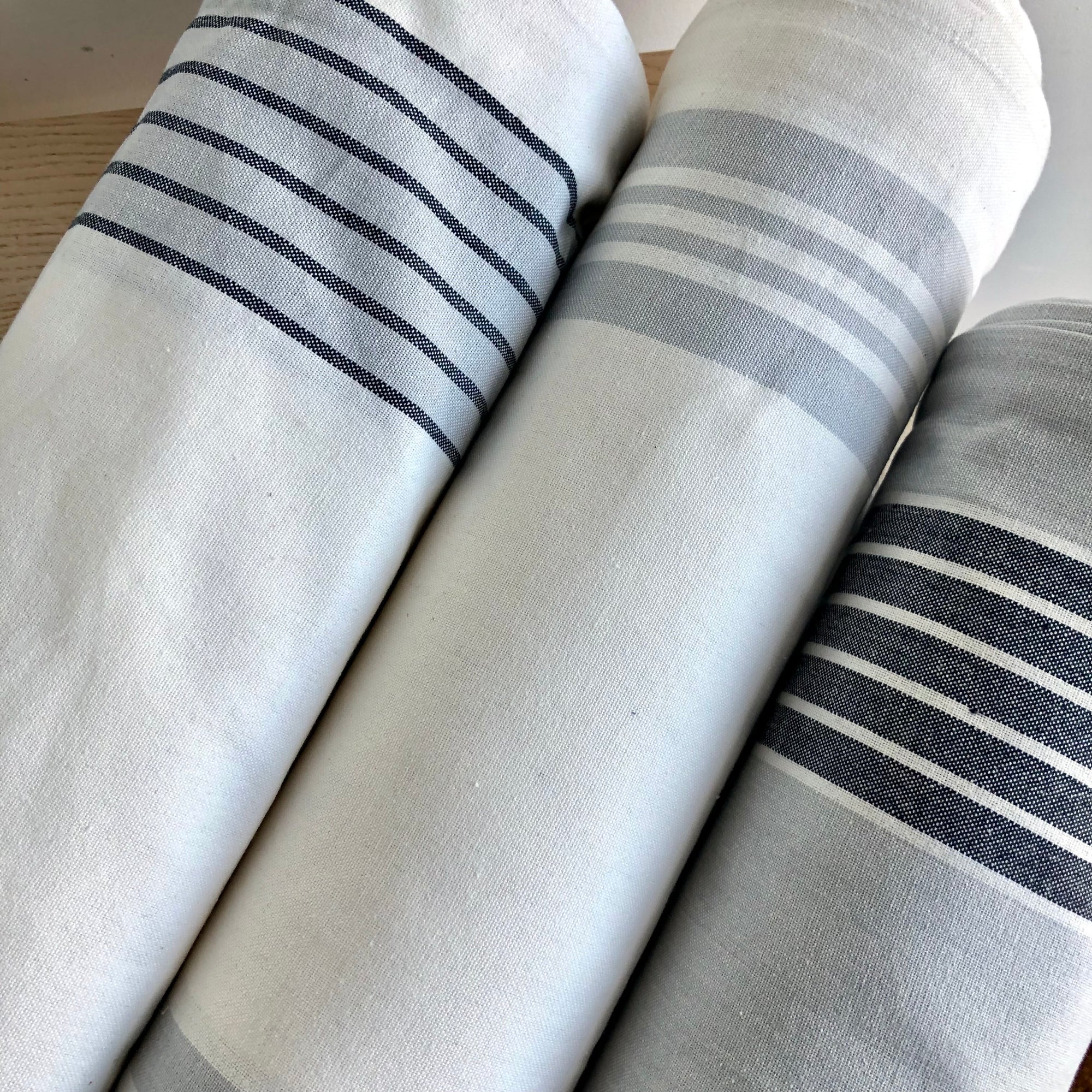 Moda Toweling Medium Grey Stripe