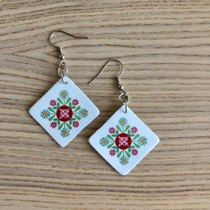 Quilt Design Earrings