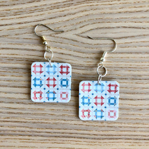 Quilt Design Earrings