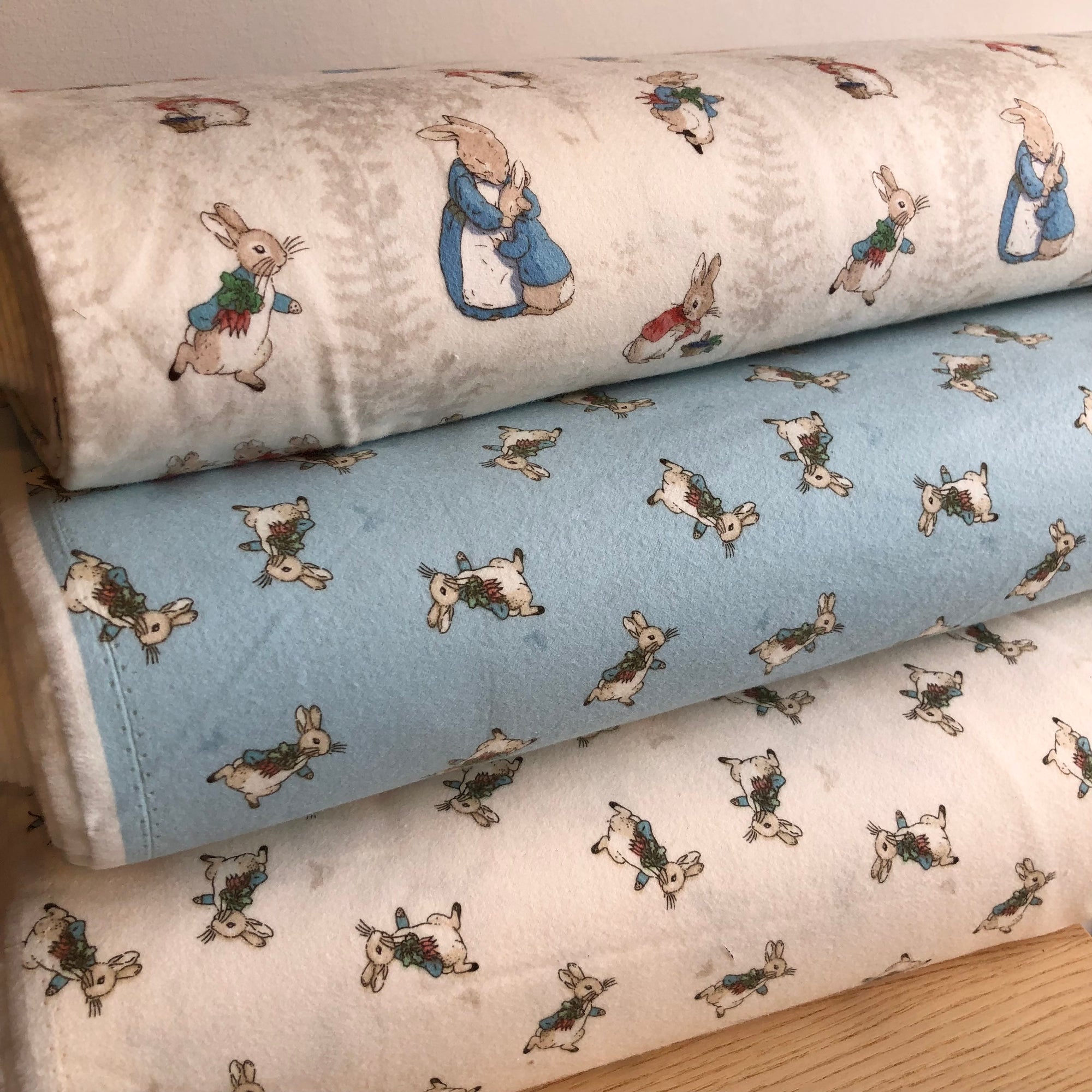 The Tale Of Peter Rabbit Flannel Blue