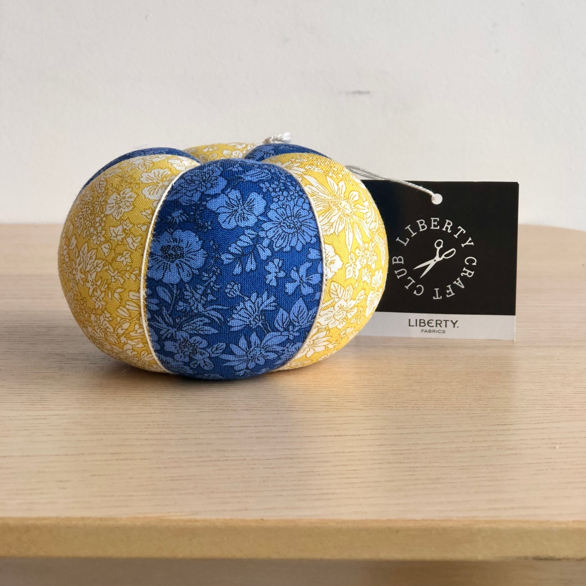 Liberty Pincushion Yellow & Blue