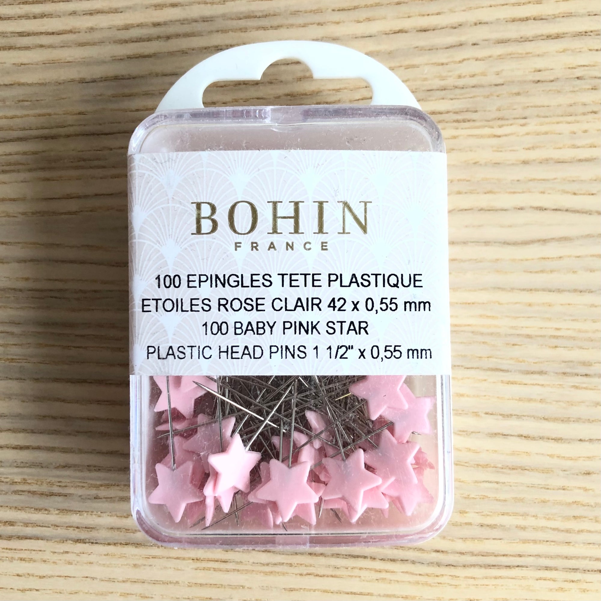 Bohin Star Pins Pink