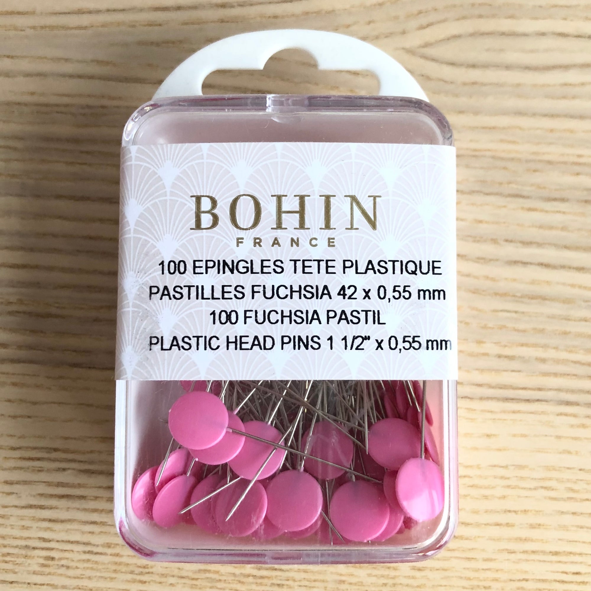 Bohin Pastil Pins Fuchsia