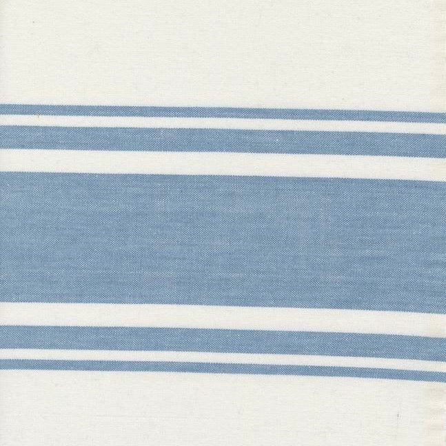 Easy Living Toweling Blue on White