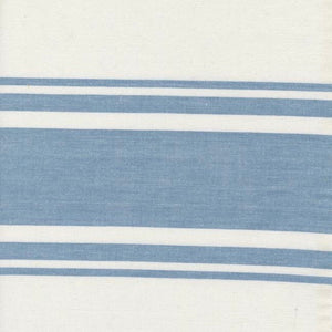 Easy Living Toweling Blue on White