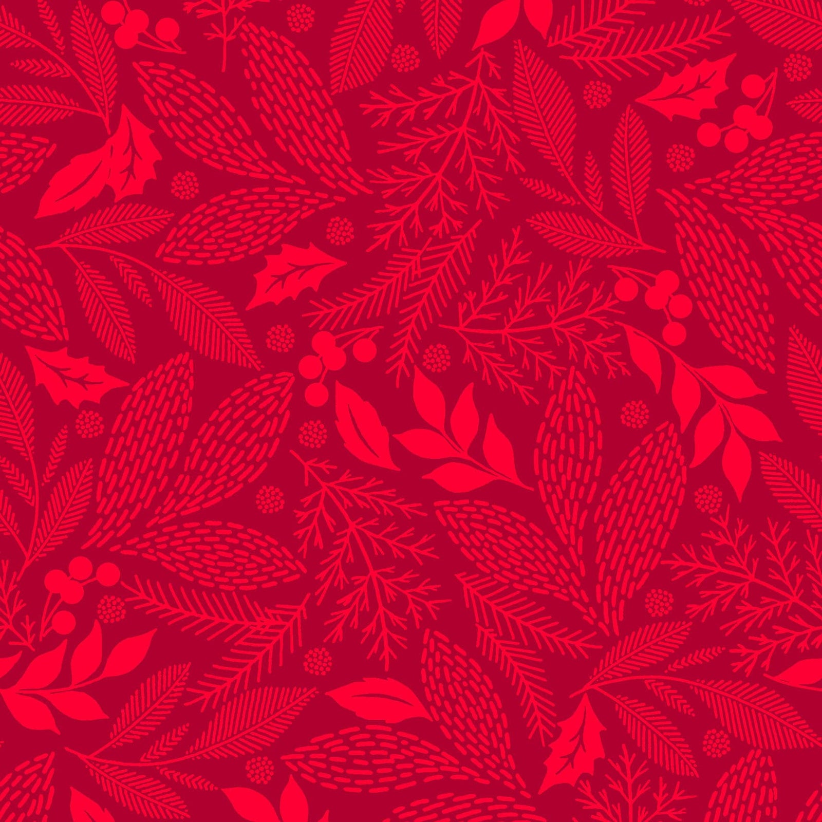 Holiday Stitches Crimson Evergreens