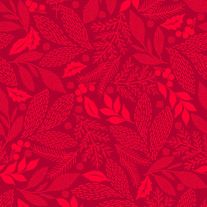Holiday Stitches Crimson Evergreens