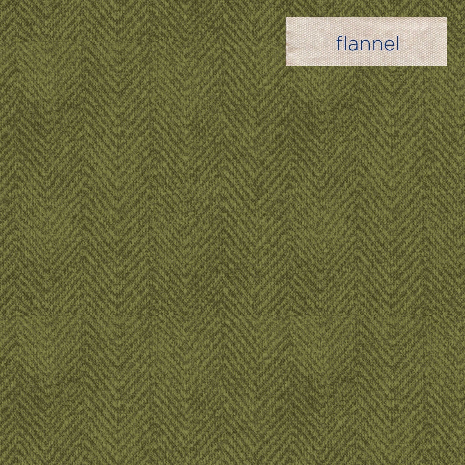 Little Lambies Flannel Herringbone Olive