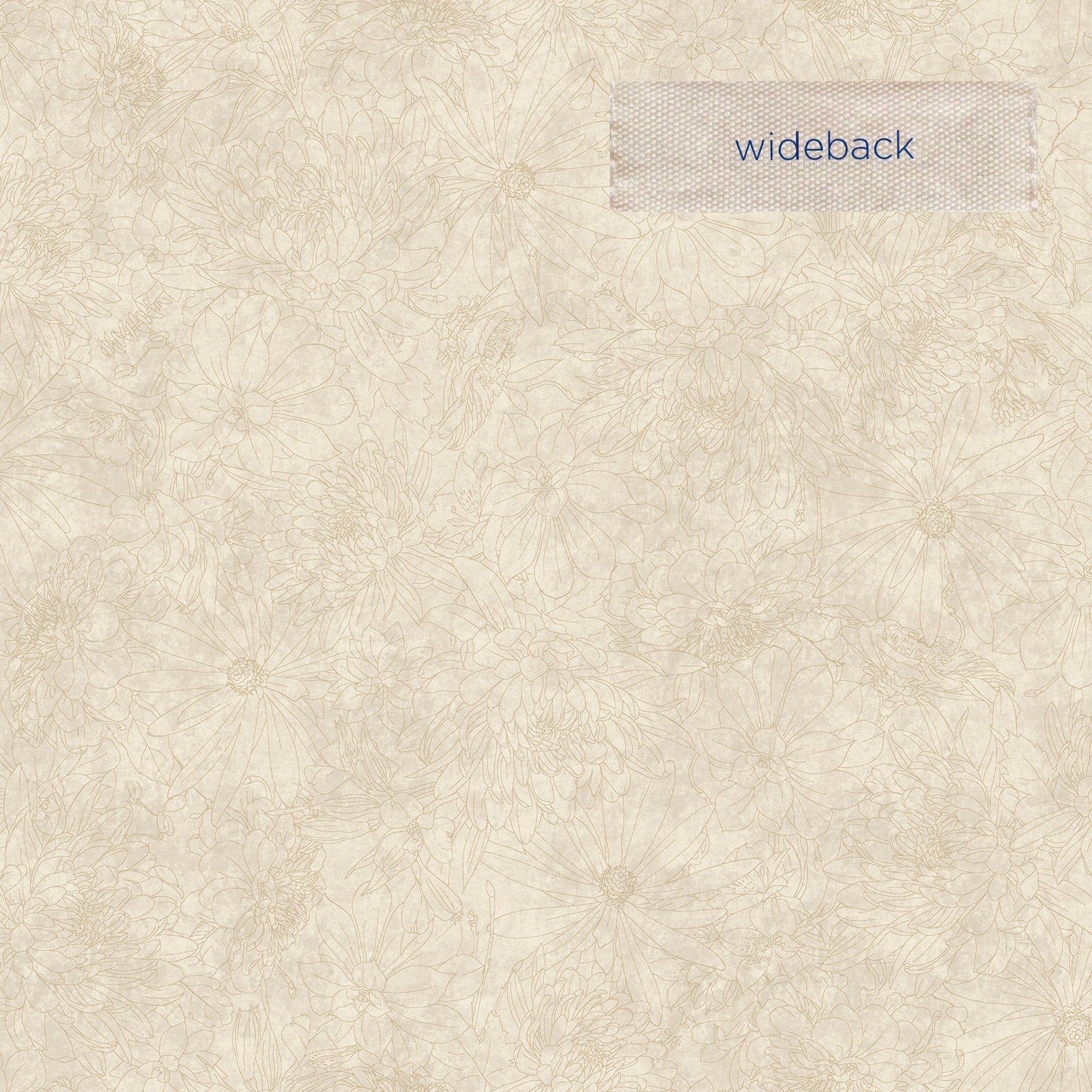 Fine Line Floral Cream Wideback
