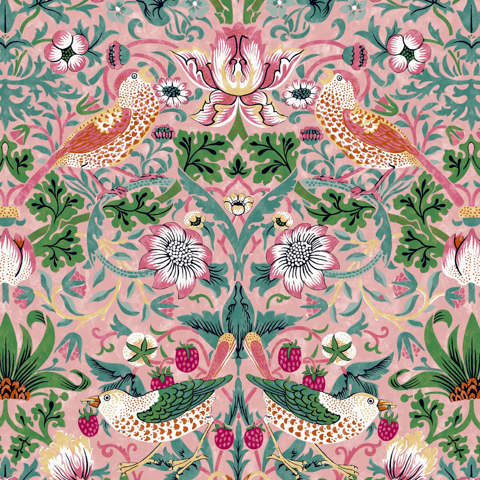 William Morris Strawberry Thief Blush