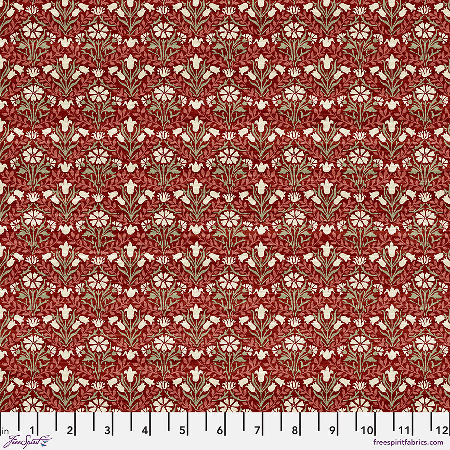 Morris & Co Holiday Bellflowers Red