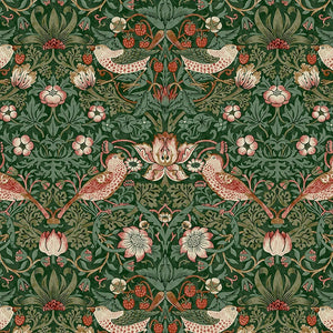 Morris & Co Holiday Strawberry Thief Green