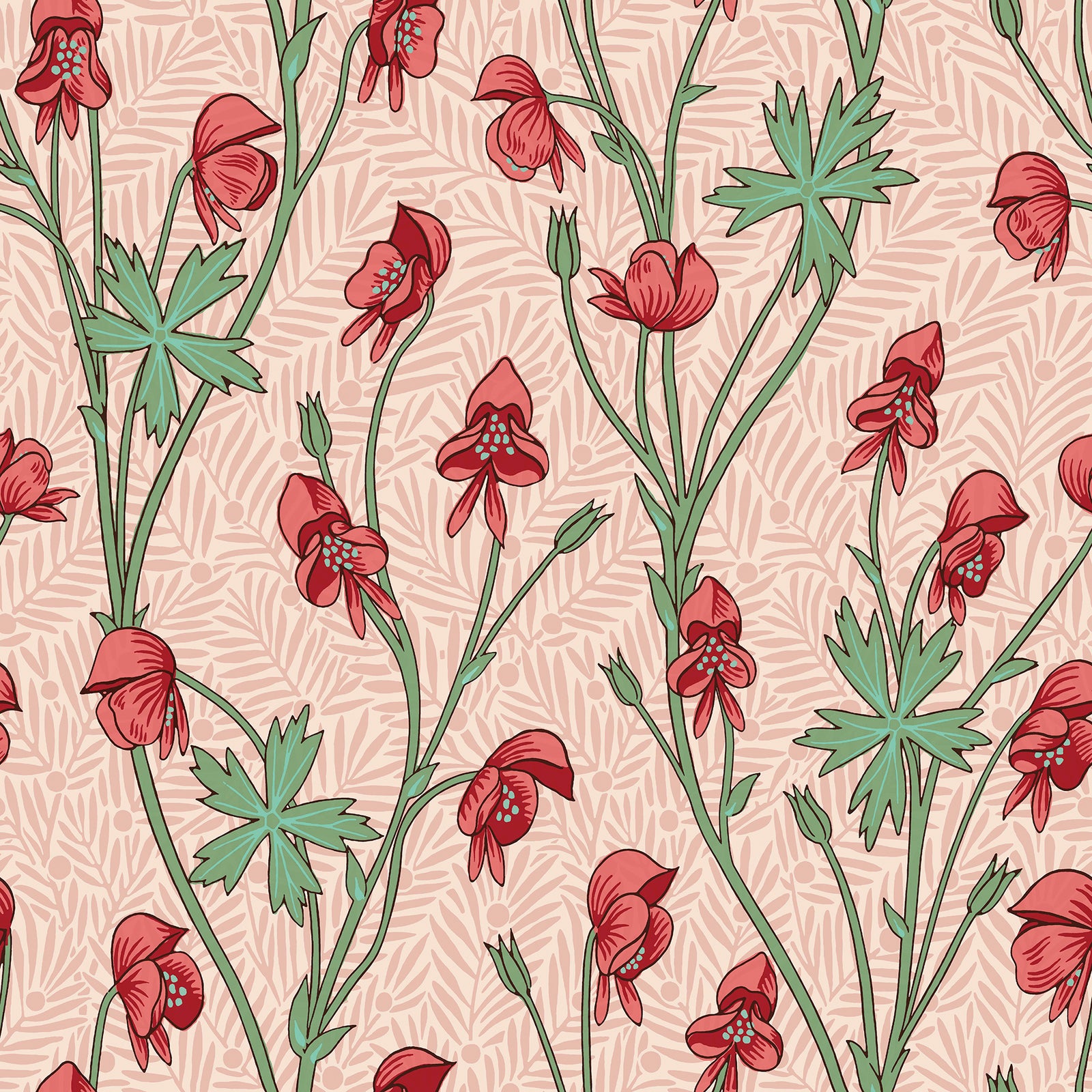 William Morris Monkshood Fuchsia