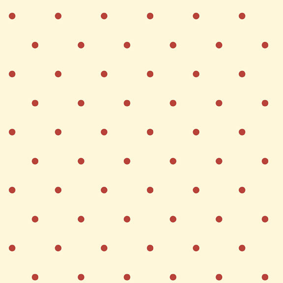 Rag Doll Dots Red on Cream