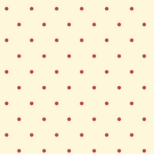 Rag Doll Dots Red on Cream