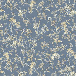 Wild Flowers Branches Blue