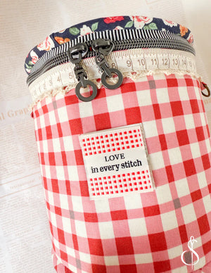 Camellia Premium Woven Sew In Labels Checker