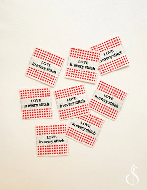 Camellia Premium Woven Sew In Labels Checker