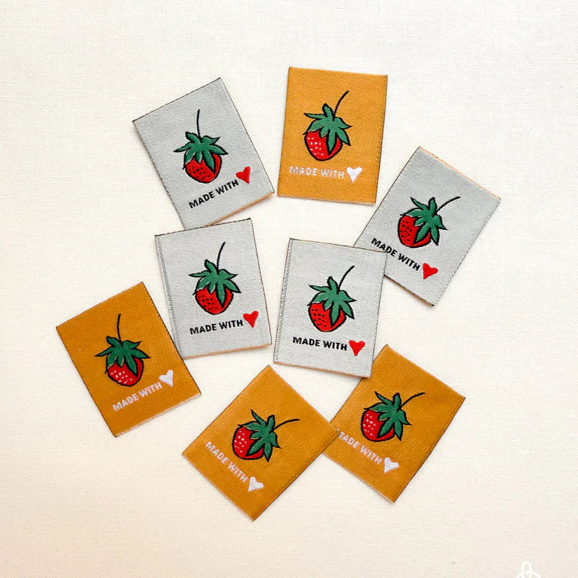 Camellia Premium Woven Sew In Labels Strawberry