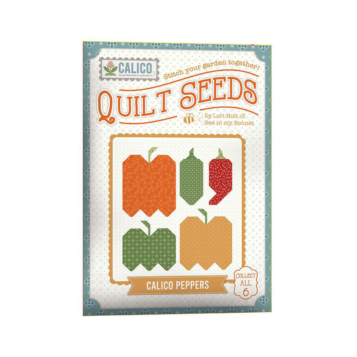 Quilt Seeds Block Pattern Calico Peppers