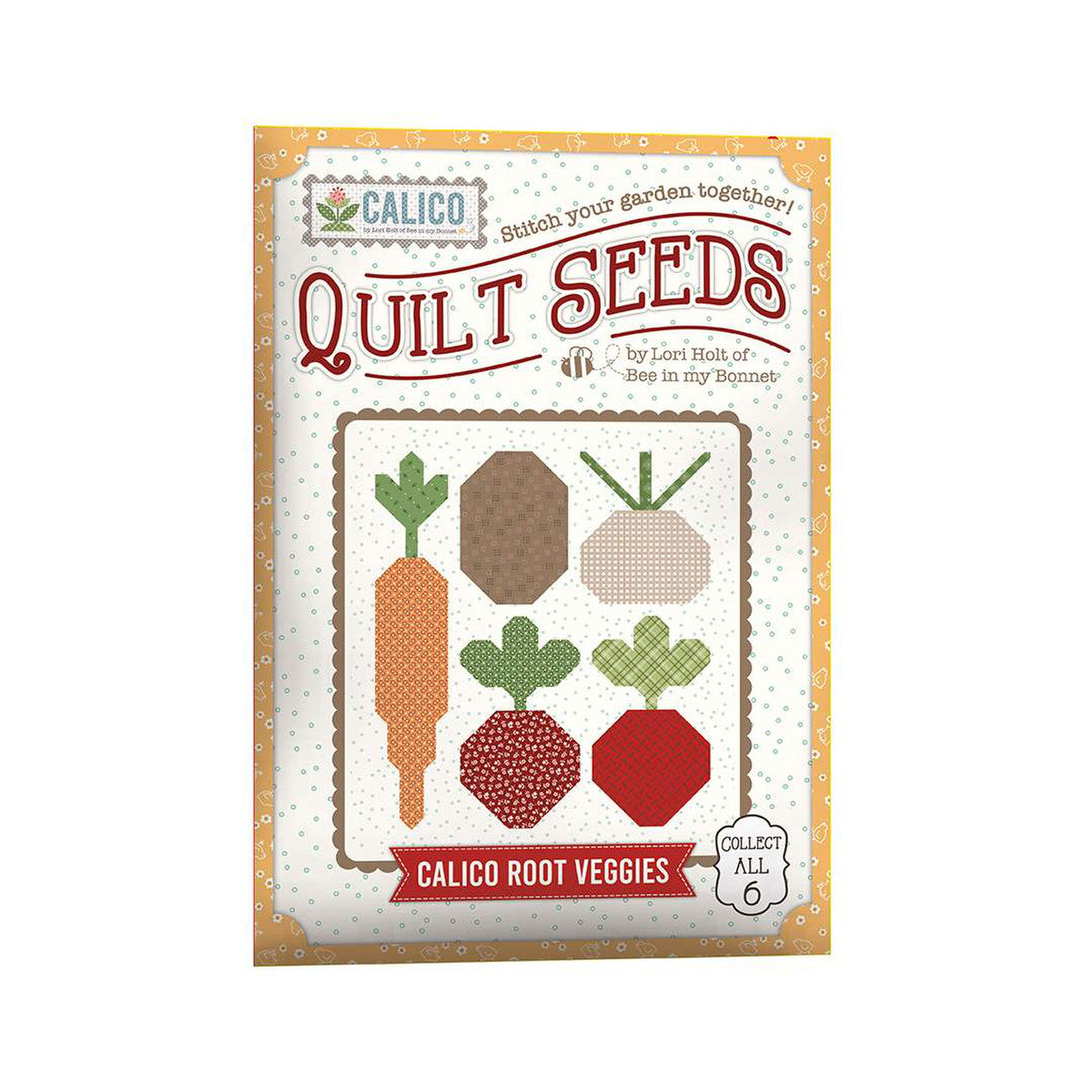 Quilt Seeds Block Pattern Calico Root Veggies