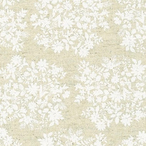 Sevenberry Cotton Flax Floral Rounds Natural